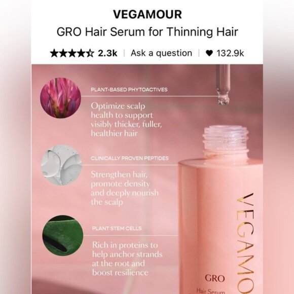 Vegamour GRO Hair Serum 30ml - Picture 2 of 4